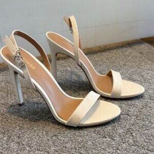 Express Cream High Heel Sandals